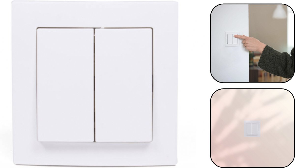 PD® - Wandcontactdoos - Wisselschakelaar - Inbouw - WCD - Wit