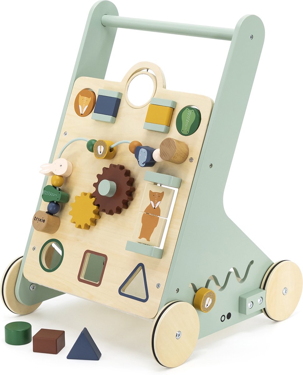Trixie Houten Loopwagen met Activiteitenbord