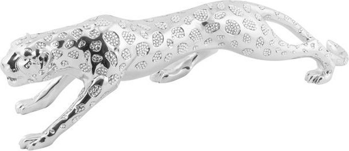LEOPARD 09D 55CM SILVER WITH DIAMOND