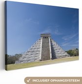 Canvas Schilderij Een piramide in Mexico - 120x80 cm - Wanddecoratie