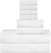 2 badhanddoeken, 2 handdoeken en 4 handdoeken, 500 g/m², vaste zoom, zeer absorberend (8 stuks)