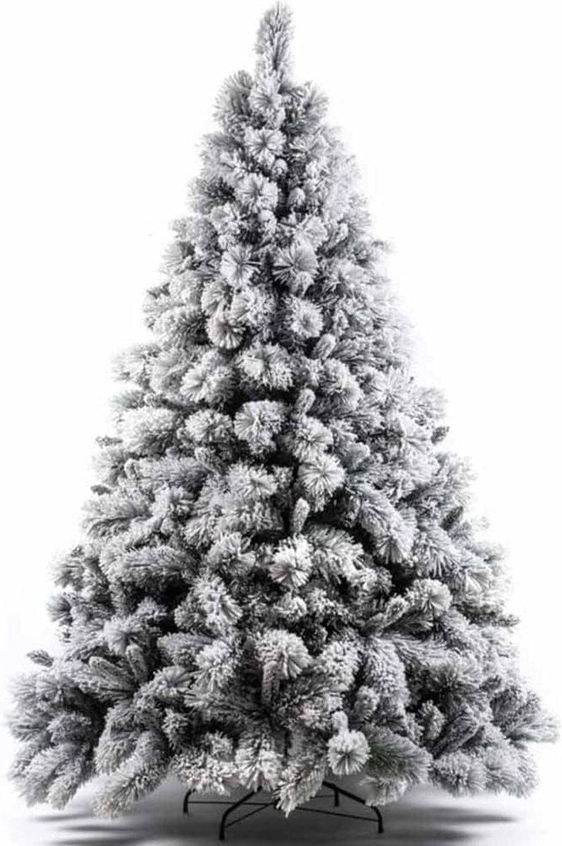 Grand Sasso ASPEN Superdikke dennenboom, dennenboom, groen, metalen kruisbasis, opvouwbaar, zeer hoogwaardig, takken met sneeuw, eenvoudige montage met takken om te enten (150 cm)
