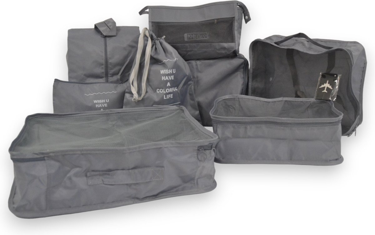 Packing Cubes Grijs 9delige set