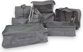 Packing Cubes - Grijs - 9-delige set - Packing Cubes Compression - Optimale Koffer Indeling