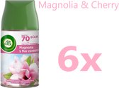 Airwick Freshmatic Magnolia & kersenbloem - 6 x 250 ml - Navulling - Voordeelverpakking