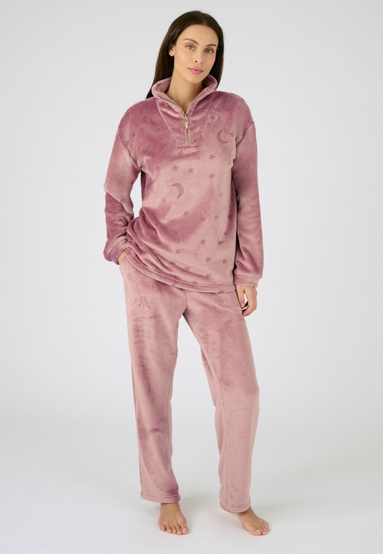 Damart - Pyjama in fleece, Thermolactyl - Dames - Violet - 42-44 (M) | bol