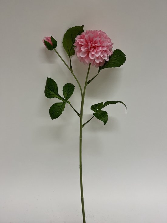 Zijden kunstbloem Dahlia | Roze | Lengte 60 centimeter