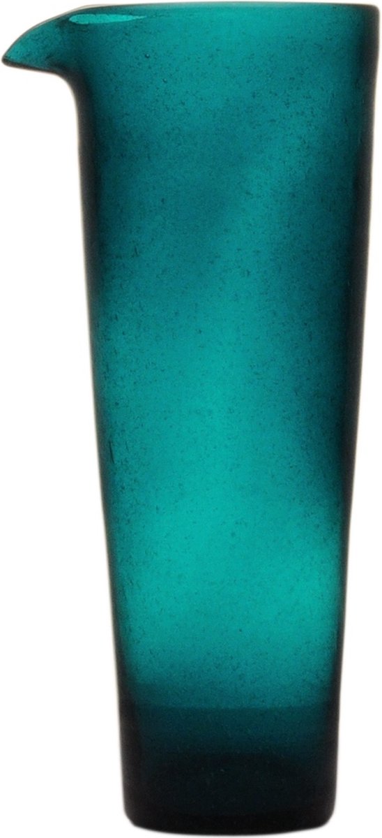 Memento-Originale glazen waterkan - petrol - 1 L - handgemaakt