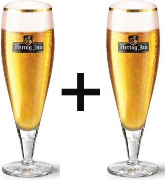 2x Hertog Jan Voet Bierglas 25cl