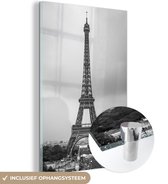 MuchoWow® Glasschilderij 40x60 cm - Schilderij acrylglas - De Eiffeltoren - Foto op glas - Schilderijen
