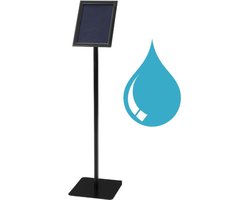 Waterdichte Infostandaard met Kliklijst A4 Buiten – A4 formaat Infostandaard Informatiestandaard infodisplay verwijsbord infostand menubord, Zwart