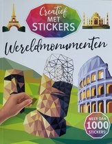 Creatief met stickers - mozaiek met stickers - wereldmonumenten - meer dan 1000 stickers
