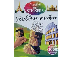 foto van Creatief met stickers - mozaiek met stickers - wereldmonumenten - meer dan 1000 stickers
