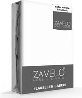 Zavelo Laken Flanel Wit - Boven/Onder laken - 100% Katoen - Hoogwaardig Hotelkwaliteit - Heerlijk Zacht -200 x 260 cm