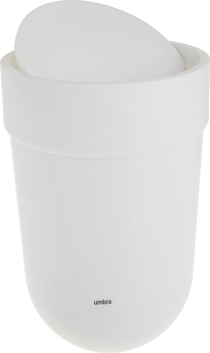 Goedkoopste Touch afvalbak met deksel, 6 liter, Wit