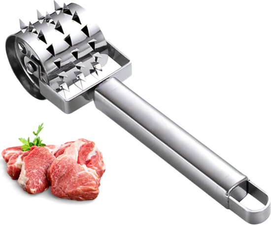 Foto: Vleeshamer vleesvermalser vleespletter vleesklopper kip rund varken bbq accesoires meat hammer roller