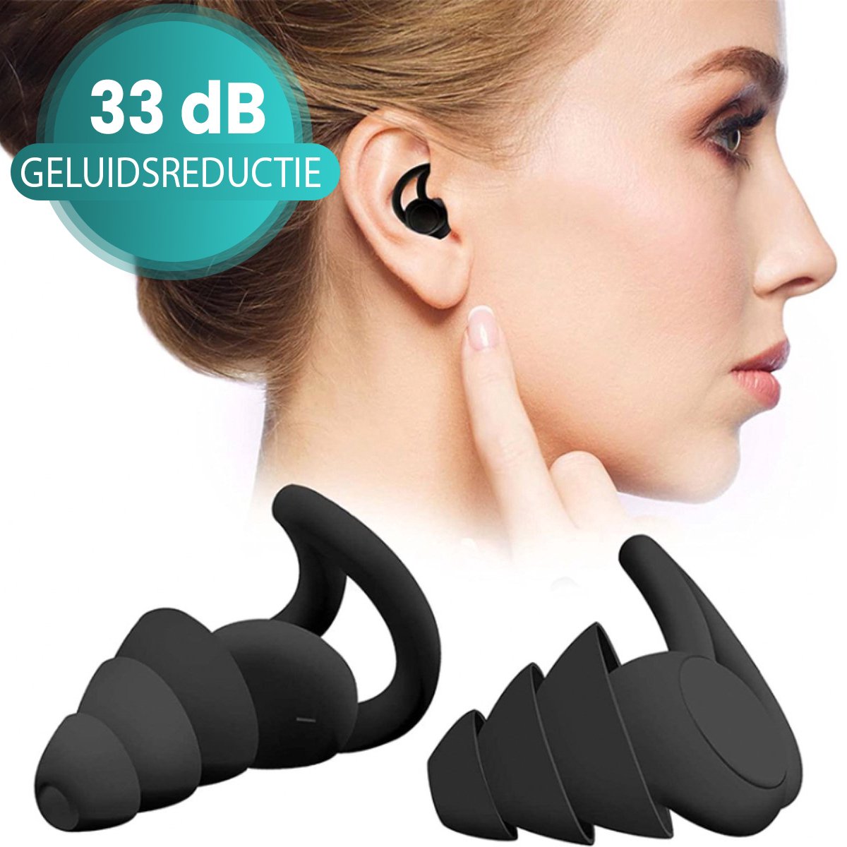 MR. PANACHE PeacePlug Oordoppen - Oordopjes Slapen - Anti-Snurk - Earplugs - Slaapoordoppen - Sleep Plugs - Geluidsdempende Oordopjes - BPA vrije Siliconen - Oordoppen slapen - Hoge Geluidsdemping (33dB) - Zwart op Prijzenvolger.com