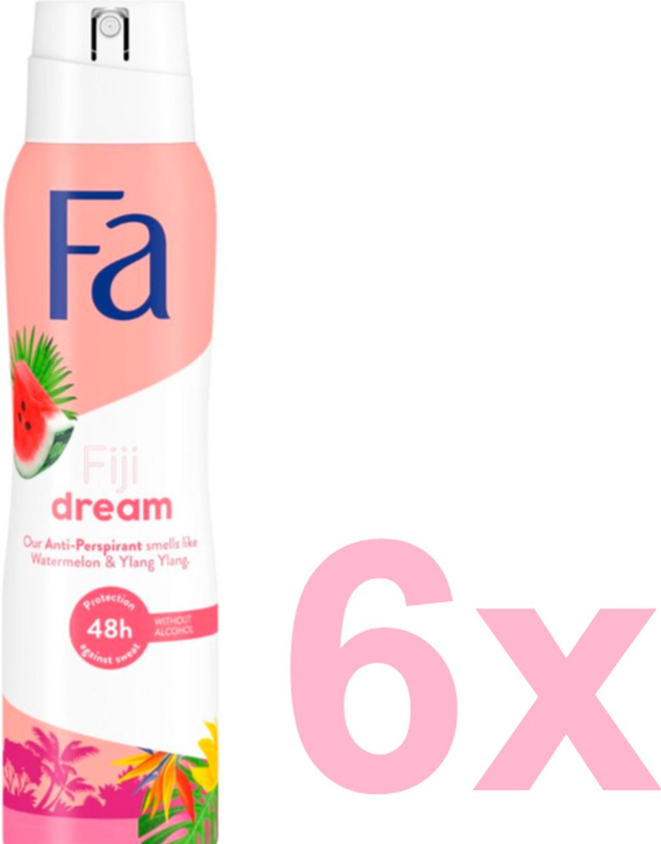Fa Fiji Dream Deo spray 6x 150 ml - Grootverpakking - Fa