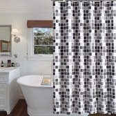 Douchegordijn, 200 x 220 cm (b x h), anti-schimmel, antibacterieel, waterafstotend, zachte polyesterstof, badgordijnen met mooi patroon, voor badkamer, toilet