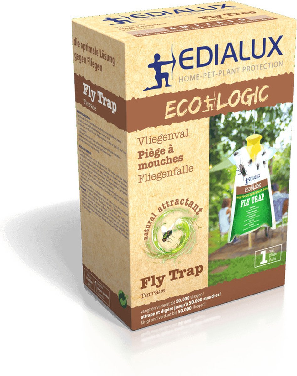 Extra grote ecologische vliegenval met lokmiddel Fly Trap 50000 - vliegenzak