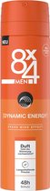 8x4 Deospray Men - Dynamic Energy - 150 ml
