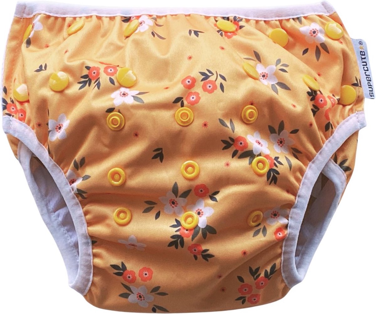 Goedkoopste Supercute - Wasbare - Zwemluier - Verstelbaar - Bloemen Geel - Zwemmen - Baby zwemmen - 0 - 3 jaar - Meisje - Jongen - Milieu vriendelijk - Babyspa - Kraamkado Merk Supercute