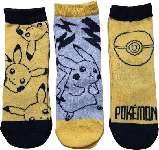 Pokémon- sokken Pokemon - 3 paar - jongens - maat 23/26