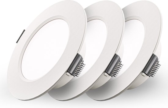 Lot De 4 Plafonniers Encastrables LED, Downlights LED Encastrables 12W Spots De Plafond Argente Anti Vertige Blanc Chaud 90802847