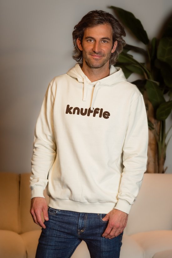 Knuffle Classic Hoodie® | Van het bekende Nederlandse merk Knuffle® | Linda: "De perfecte hoodie. Stijlvol en comfortabel" | Duurzaam geproduceerd in Portugal | Vanaf kindermaat 122 tm XL voor volwassenen | In 4 kleuren, dit is maat XS, kleur Wit