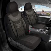 Autostoelhoezen compatibel met Mercedes Vito V klasse W447, bestuurder en passagierset vanaf 2014, autostoelhoezen, set van 2, in zwart (910)