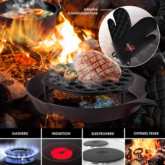 Grill Guru - tripod inc. Dutch Oven set in kist Large
