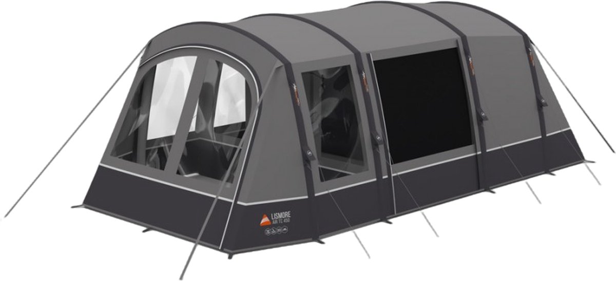 Vango Lismore Air TC 450 Package Familietent - Familie Tunnel Tent 4-persoons - Grijs
