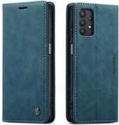 Caseme - Samsung Galaxy A32 5G - Retro Wallet Hoesje - Blauw