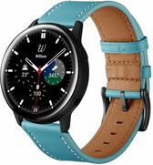 By Qubix 20mm - lederen bandje - Blauw - Geschikt voor Huawei watch GT 2 (42mm) - Huawei watch GT 3 (42mm) - Huawei watch GT 3 Pro (43mm)