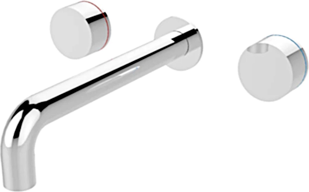 Owen & Finch Inbouw Wandmengkraan – Chroom | Chrome – Progressive Bediening – 217 mm Uitloop