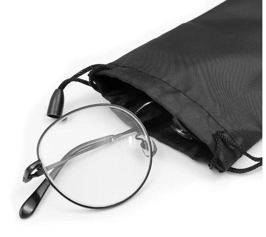 Brillentasje - Tasje voor Bril - Zwart - Zonnebril Tas Microfiber - 18 * 9 cm - Waterdicht - Bescherm je Bril - Bril meenemen - Brillen Zakje
