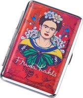 Sigarettendoosje Frida Kahlo - Farida Rood Metaal - 16 Sigaretten - Officieel gelicentieerd - Luxe Sigarettenhouder - Hoge kwaliteit
