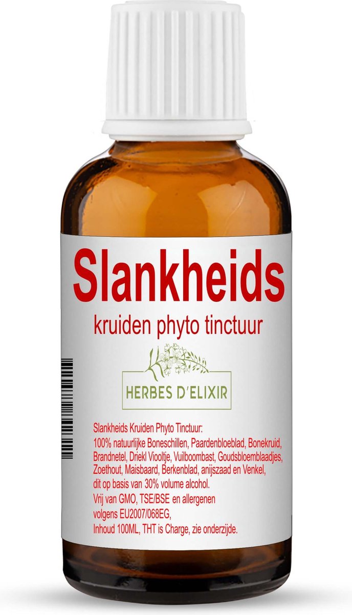 Herbes D'elixir Slankheidskruiden Tinctuur – 100 ml – 1 Stuk - Natuurlijke Ondersteuning voor Gewichtsbeheersing