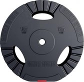 Gorilla Sports Gewichtsschijf - Halterschijf - 15 kg - Gripper Kunststof - 30 mm