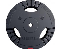 Gorilla Sports Gewichtsschijf - Halterschijf - Gripper Kunststof - 30 mm - 15 kg