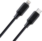 Oplaadkabel USB-C Kabels Geschikt voor Lightning iPhone - USB C kabel Geschikt voor iPhone - Zwart - 1,5 meter