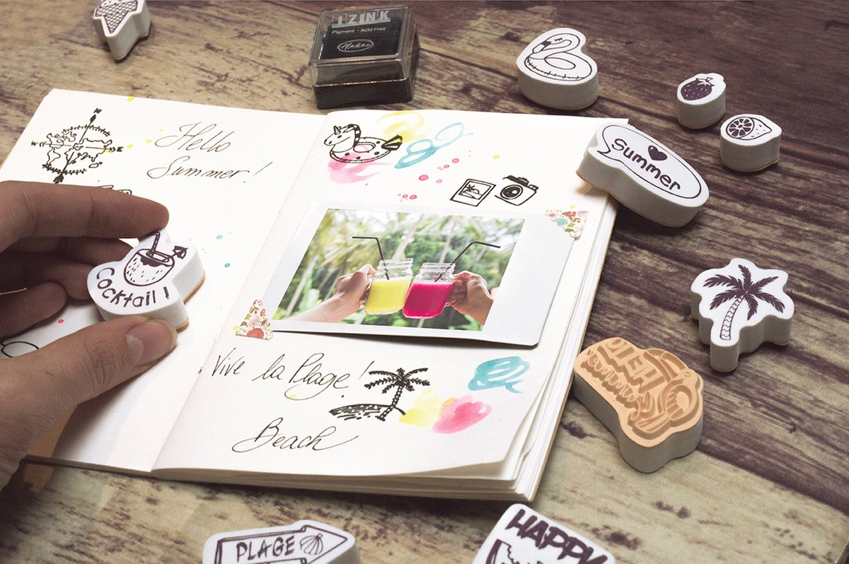 Aladine Aladine Stampo Stempel Set Planten