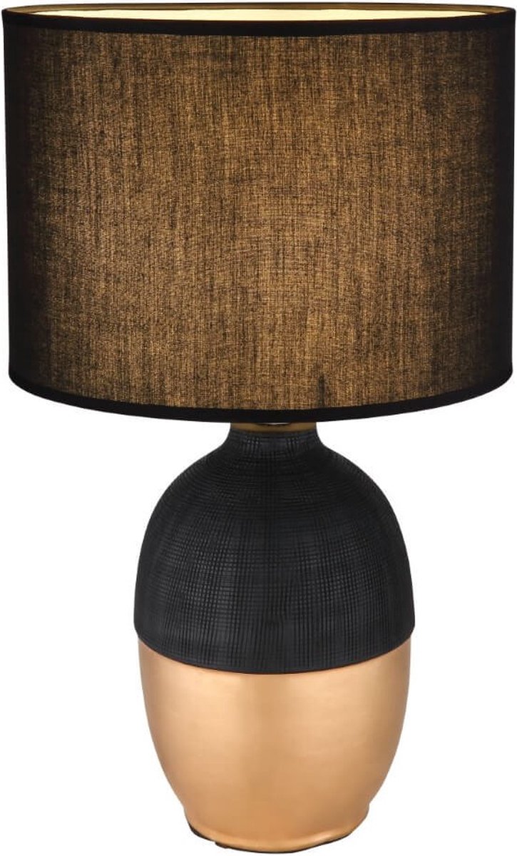 Tafellamp VALENTINO Zwart E14 Keramiek ø25.0cm H:43.0cm