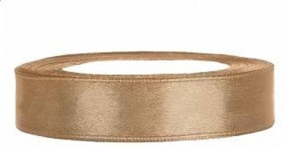 Satijn Lint Goud 12mm 25m