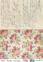 Papier de découpage Cadence Rice 518 30x42 cm Papier à lettres Fleurs