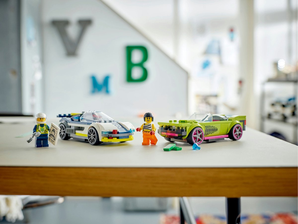 LEGO 60415 City Politiewagen en snelle autoachtervolging Politie Auto Speelgoed Set — afbeelding 5