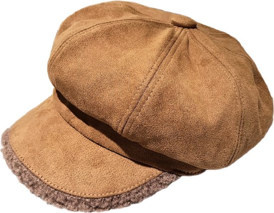 Baret-Met klep-Bakerboy-Newsboy-Suèdine-Teddy-Dames-Camel
