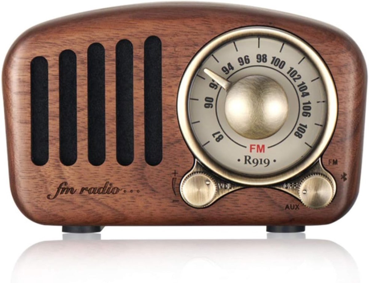 Retro bluetooth speaker- Vintage- Bruin- Ouderwetse radio- Draadloos - Merkloos