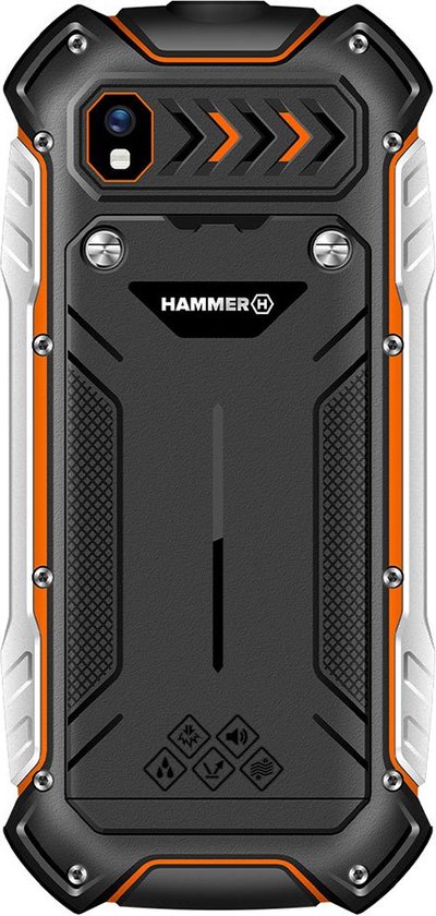 Hammer Sim Card HAMMER Boost 4G - Dual Sim - Oranje Zwart - Robuust en duurzaam | bol