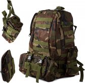 Militaire survival rugzak - Tactical backpack - 48,5 liter - 50x55x16 cm - Camouflage rugtas - Camel - Wandelrugzak - Groen - Waterdicht